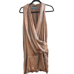 Derek Lam for DesigNation Bubble-Hem Dress Woodgrain Size XL